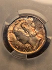 1945-D Merury CAC MS64 Toned 90% Silver Dime