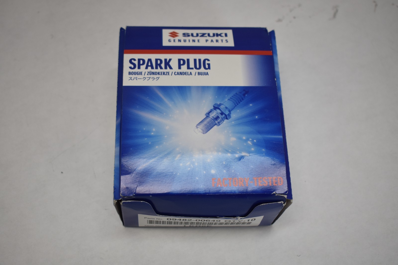 Lot of 10 Suzuki Genuine Marine 09482-00649 Spark Plug LKR6E Factory Tested