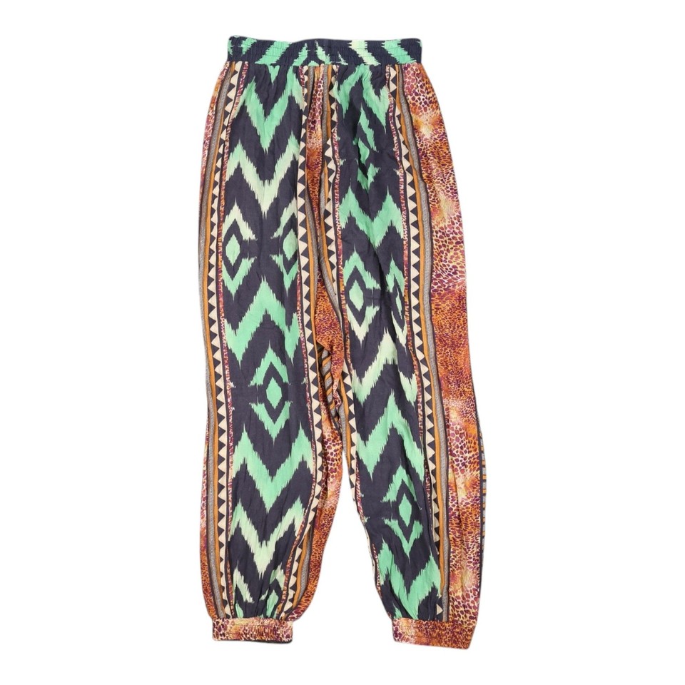 One Teaspoon Pants Womens XSMALL Green Harem Elastic Waist Boho Viscose Size XS
