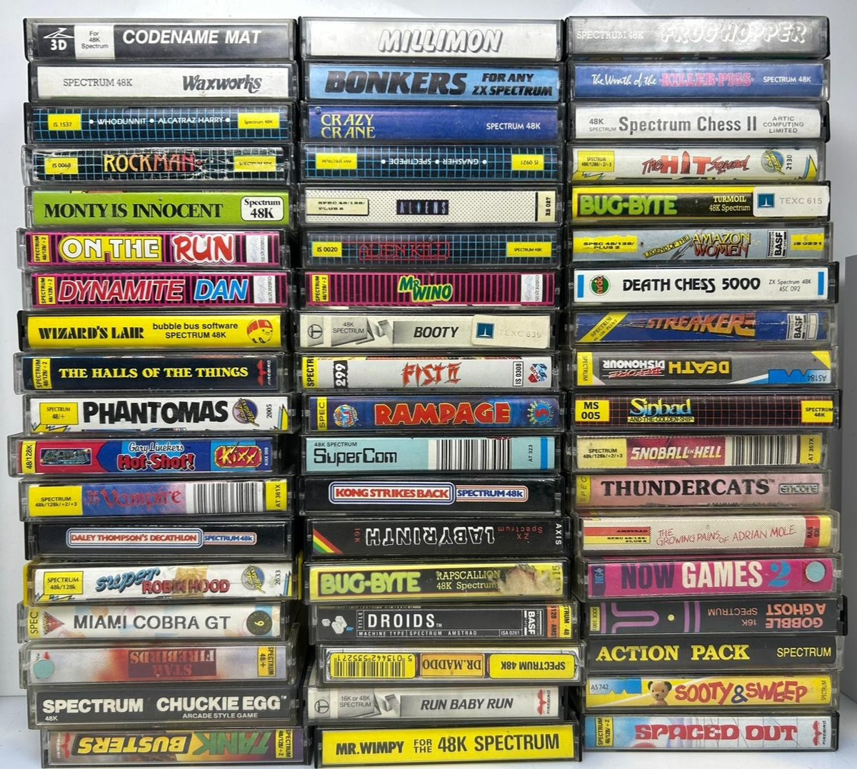 ZX Spectrum 48K 128K Games - Various Titles - Multi Listing