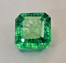 Colombian Emerald Asscher Cut Natural 8-10 Ct Certified Loose Gemstone RK647