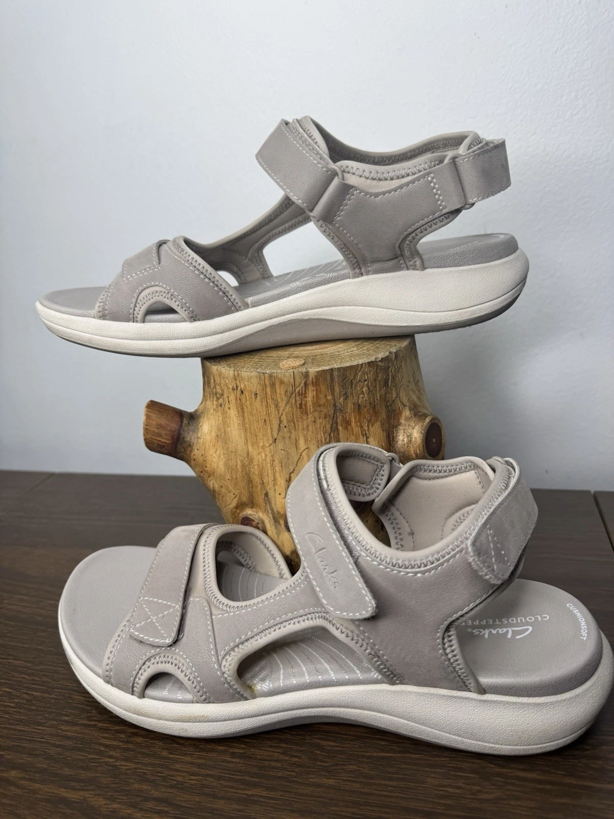 Clarks Cloudsteppers 10 sandali comodi zeppa scarpa sportiva passeggio escursionismo