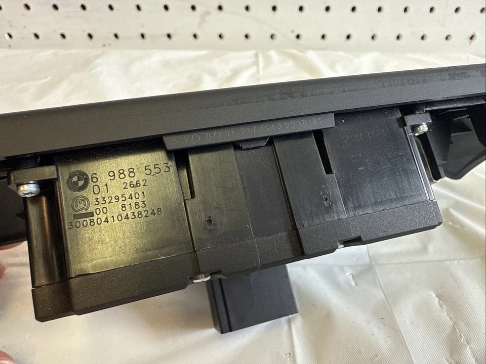 2008 BMW E60 525I 528i Headlight Switch Control Black W/ Bezel OEM - Image 3 of 3