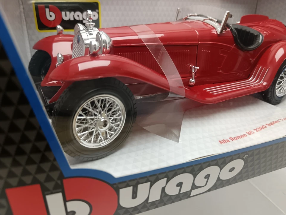 Burago 1:18 Alfa Romeo 8C 2300 Spider Touring Rouge - Photo 2/4