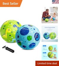Pack of 2 Cartoon Playground Balls, Balls for Toddler 3-12, 8.5" Rubber Ball ...