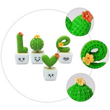  4 Pcs Artificial Cactus Plants Model Adornment Cacti Decor Decorations Home