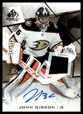 2021-22 SP Game Used Gold Jersey John Gibson Auto /35 #62