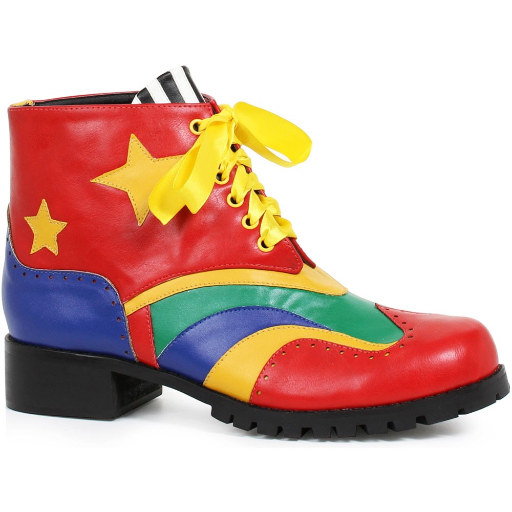 Ellie 1" Tacón Zapato Colorido Payaso Superhéroe Adulto Hombre Zapatos Botas 121/Payaso