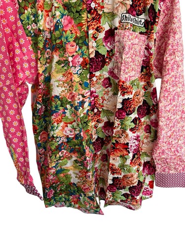 Shite Shirts NWOT Abstract Patterned Shirt Button Through Size XL Floral - Bild 3 von 5
