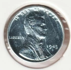 1943 WWII Lincoln Wheat Steel Penny Collectible US Collection Very Good War Coin
