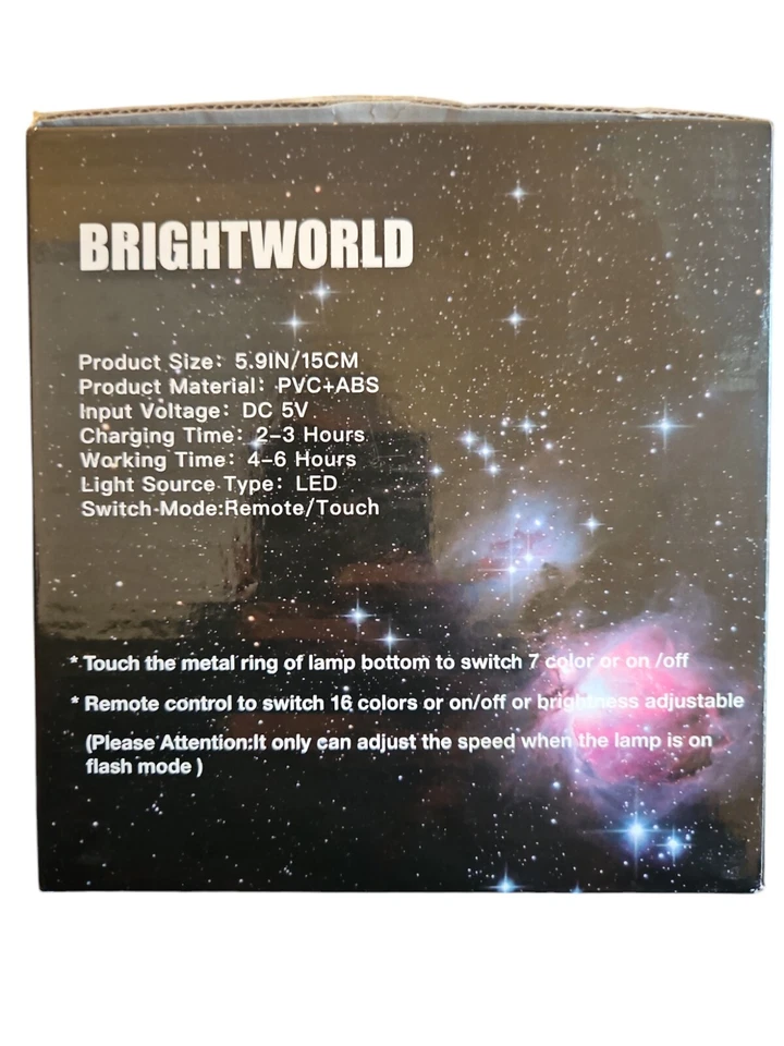 Lámpara Luna Galaxy 5.9 pulgadas 16 LED Colores 3D Luz Nocturna Control Remoto/Toque/Toque USB Foto 4 de 4