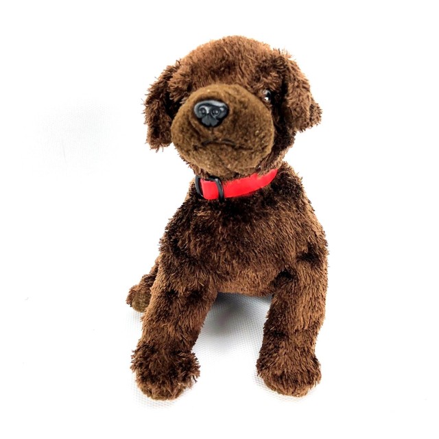 Chocolate Lab Silky Plush Puppy Dog Floppy Bean Bag Toy 8" Stuffed