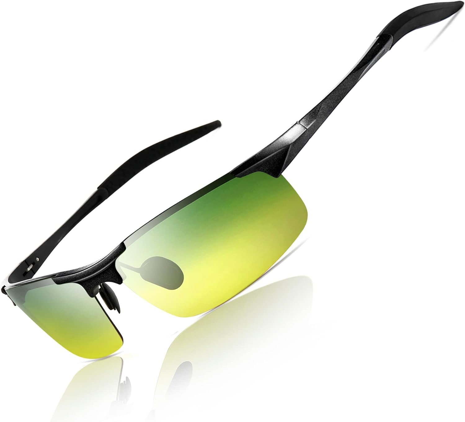 Men'S Polarized Sunglasses for Driving Fishing Golf Metal Frame UV400