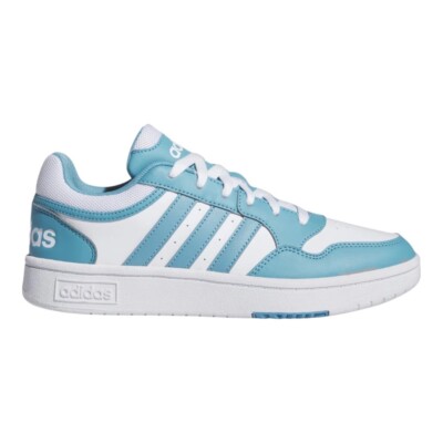 Women Adidas Hoops 3.0 Casual Shoes Sneakers Size 7.5 White Teal Green IH0175