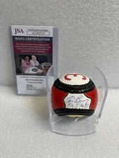 Tom Browning HAND PAINTED Signed ROMLB Baseball Reds Perfect Game D:2023 JSA 1/1