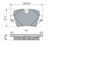 Bosch BremsbeläGe Bremsbelegsatz Hinten Passend FüR Jaguar XJ