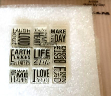CTMH A1094 MAKE MY DAY  I LOVE YOU, LAUGH out LOUD, EARTH Laughs in FLOWERS