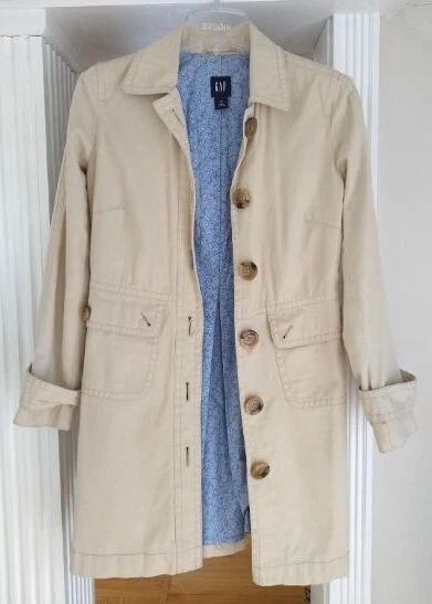 WOMENS GAP LIGHTWEIGHT CASUAL JACKET COAT CREAM XSMALL