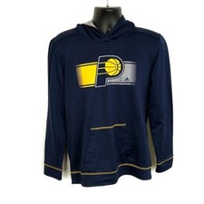 Adidas Boys sz 18 Sweatshirt Blue Pacers Hooded Pullover