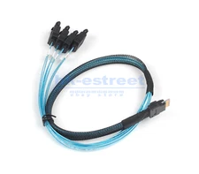 SFF 8654 4i 38pin to 4x SATA 7pin SAS Multi-Lane Forward Breakout Splitter Cable