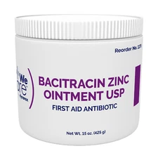 Premium Antibiotic Bacitracin,  High-Quality Zinc Ointment - 15oz jar 1176