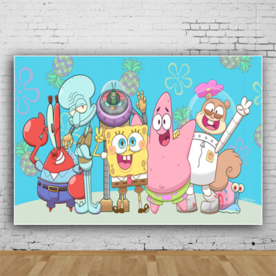 Neu SpongeBob Tapeten Kindertapete Schlafzimmer Tapete Kinderzimmer Wandtapete