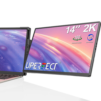 UPERFECT 14'' 2K Monitor Portable Monitor Display 2K QHD Second Screen For Laptop