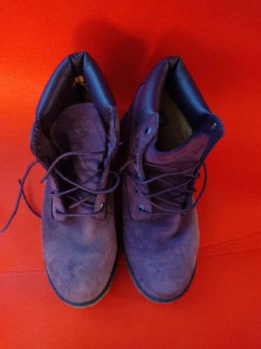Bottes de cheville décontractées à lacets en cuir violet Timberland A14T3 taille 5,5 bon état - Photo 1/9