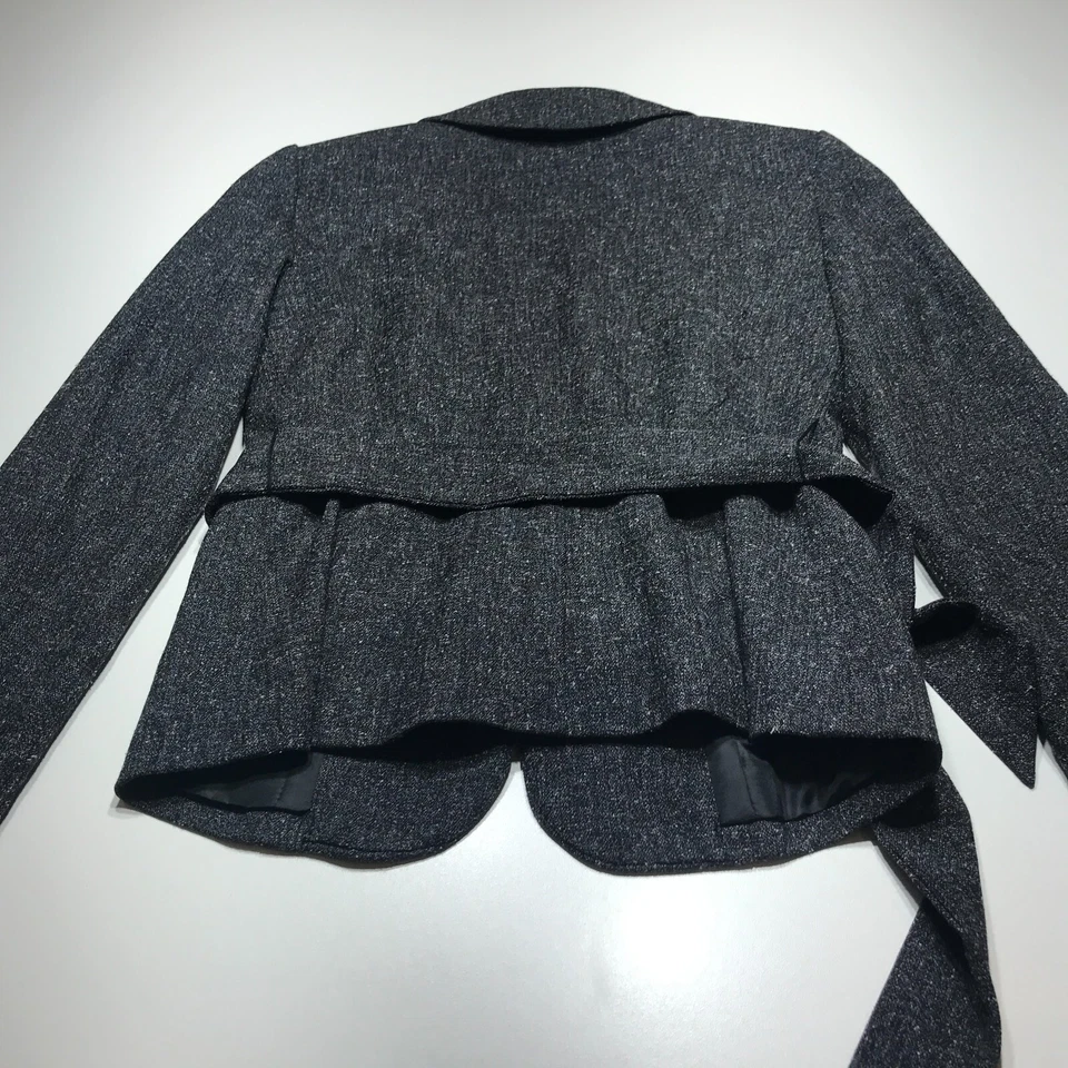 The Limited Collection 外套夹克女式 XS 码灰色-蓝色腰带弹力衬里 — 第 2/4 张图片