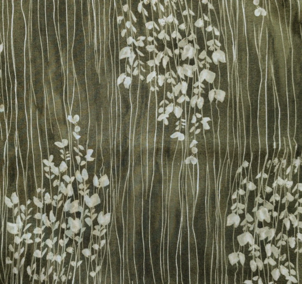 Tela de algodón floral lirio "ZEPHYR-C" POR x 44" TIMELESS TREASURES - verde oliva Foto 2 de 4