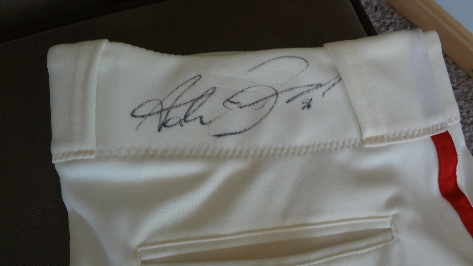 ADAM RUSSELL AUTOGRAPHED MLB AUTHENTICATION STICKER ON GAME USED BASEBALL PANTS eBay