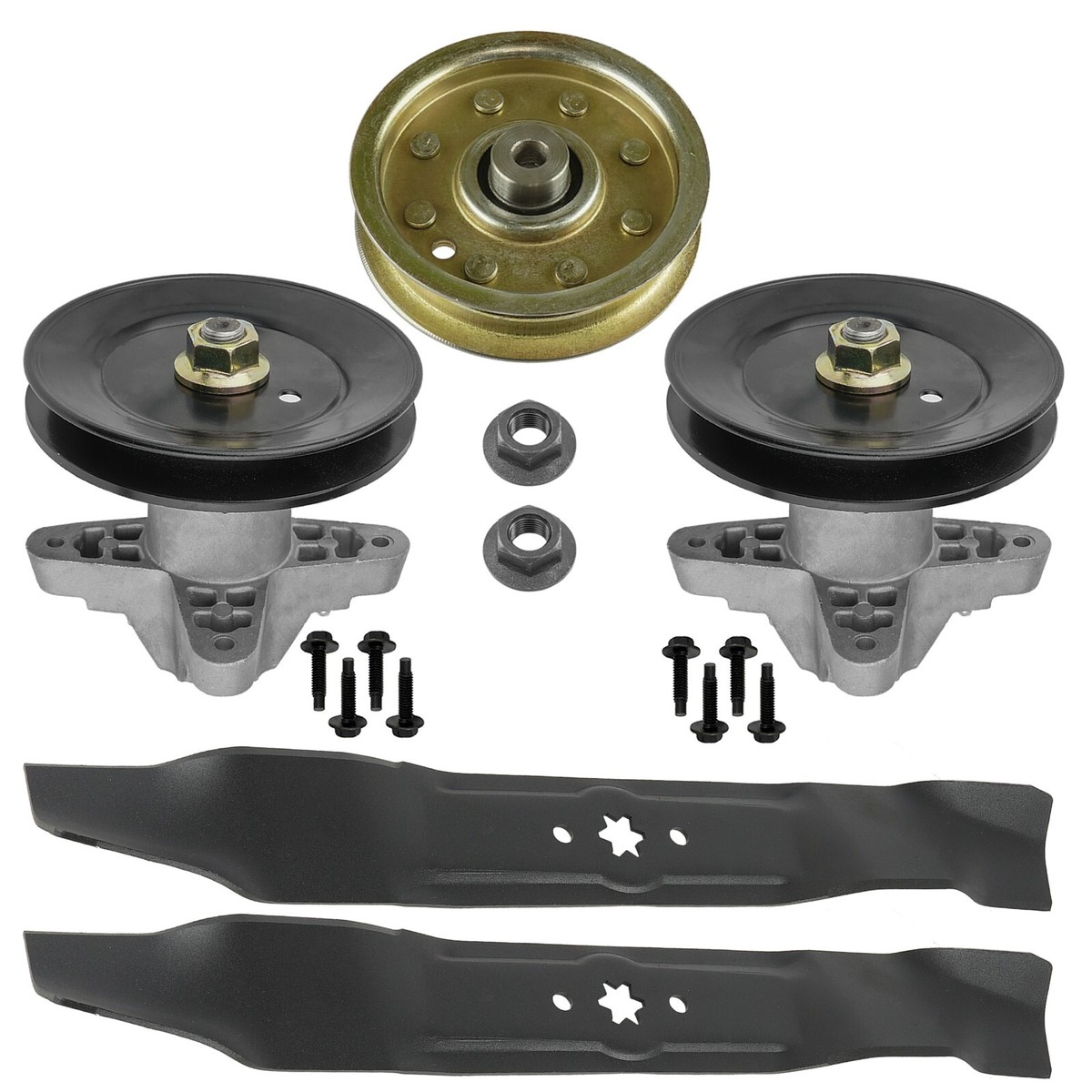 Deck Spindle with Pulley & Blade For MTD Yard-Man Wizard Chief