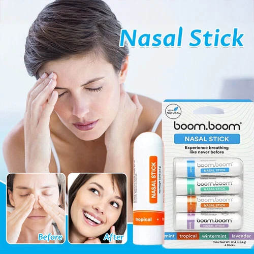 Boom.Boom Nasal Stick Mixed Aromatherapy Variety Enhances Breathing Focus Inhale - Picture 3 of 23