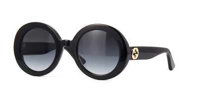 Gucci Sonnenbrille GG0319S 001 schwarz rundes Gestell & graue Gläser 52-27-140