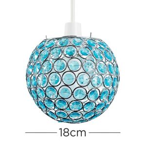 Easy Fit Ceiling Pendant Light Shade Acrylic Jewel Droplet Chandelier Lampshades - Picture 21 of 158
