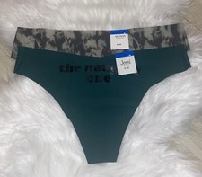 2 Pairs Jenni Thong Panties Nylon Tie Dye The Naughty One Womens XL XLarge Green