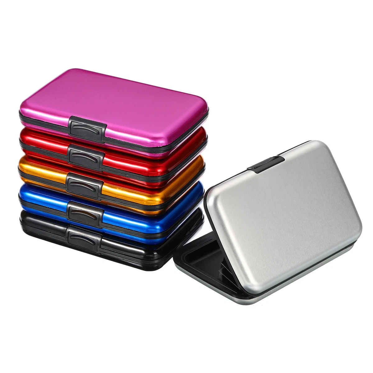 6pcs Aluminum Wallet Credit Card Holder RFID Metal Business Card