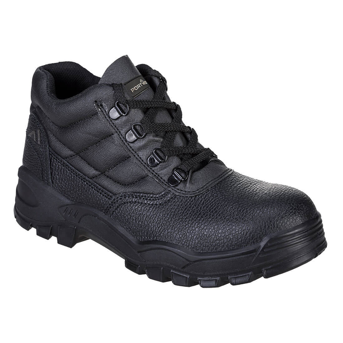 Botas Medias De Cuero Partido De Acero Portwest FW10 S1P SR Negras 4 UK/37 EUR
