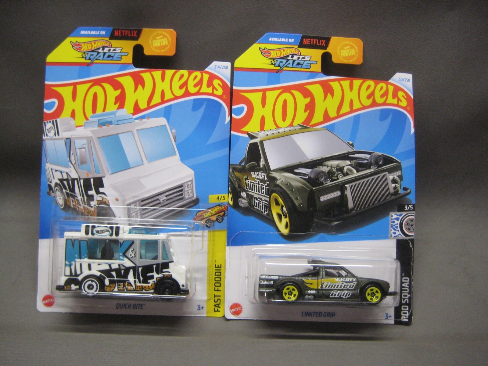 2022 HOT WHEELS LOT OF 2 LIMITED GRIP AND QUICK BITE ALL MINT ON CARD x