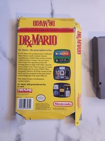 Dr. Mario. Solo gioco e scatola - NES Nintendo. Autentico. Testato. Buono