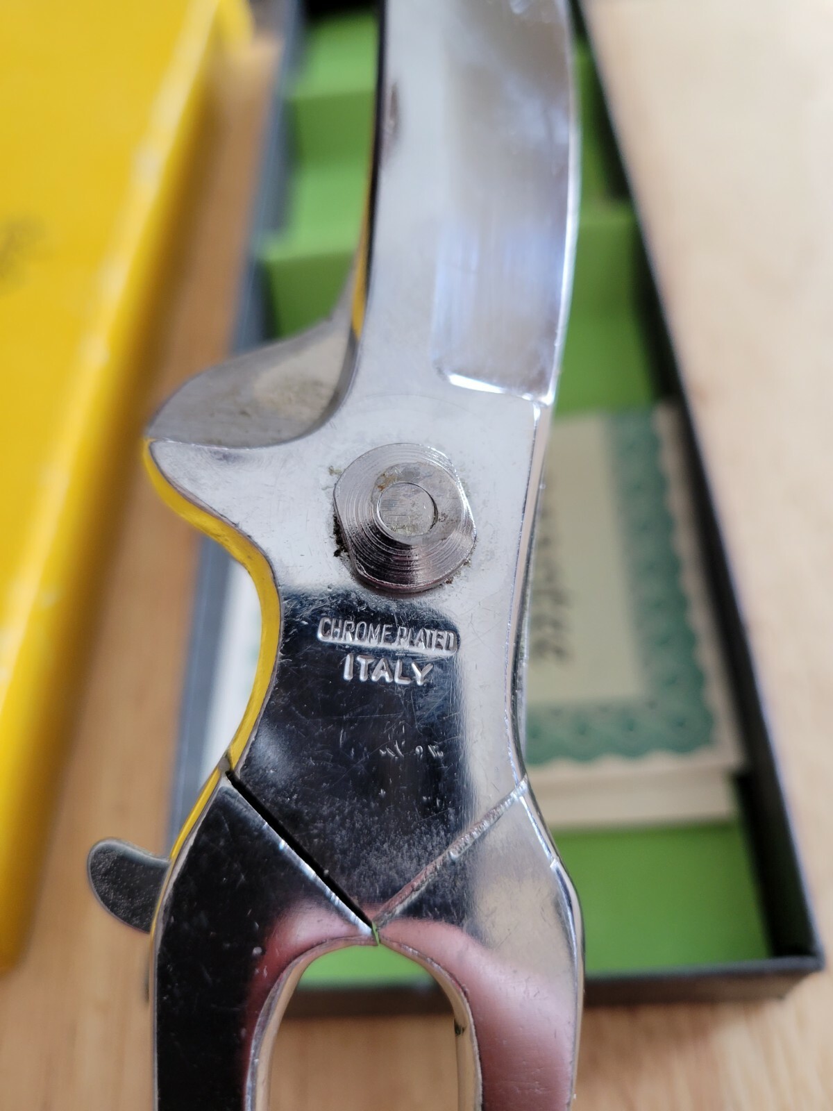 VTG Cutting Shears Washington Stainless Steel Faux Antler Handle