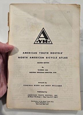 American Youth Hostels' North American Bicycle Atlas   Second Ed. 1972 NO COVER