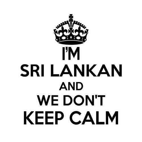 Sri Lankan Wall Sticker... 20 inches Tall We Don't Keep Calm Vinyl Wall