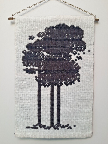 Swedish wall hanging with trees - Picture 3 of 9