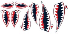 Hai Maul offen Zähne Shark - Aufkleber Stick...