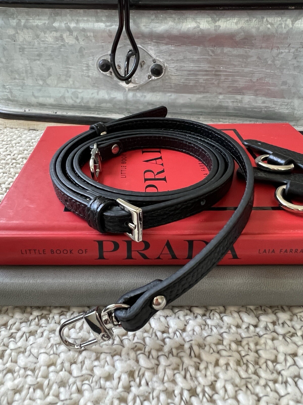 Genuine Leather Crossbody Strap for Longchamp Bags with Hang Buckle-image