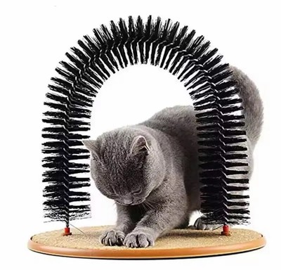 Cat Self-grooming Arch Toy - Brush Massage Scratching Pad & Interactive Fun