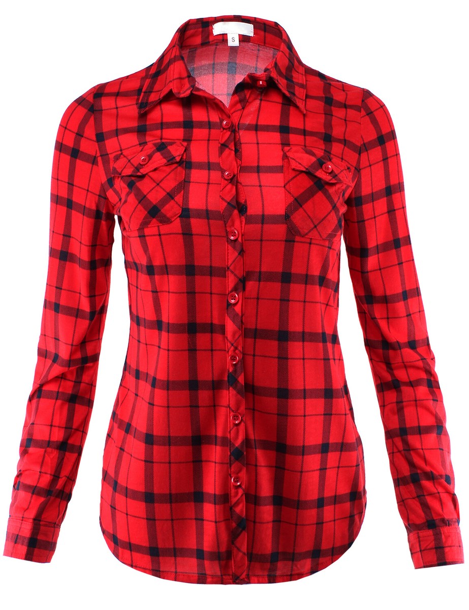stretchy plaid shirt