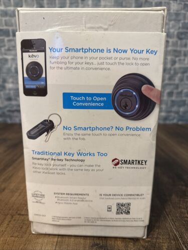 Kwikset Kevo 99250-003 Touch-to-Open Bluetooth Smart Lock (NIB, SEALED) - Picture 3 of 6