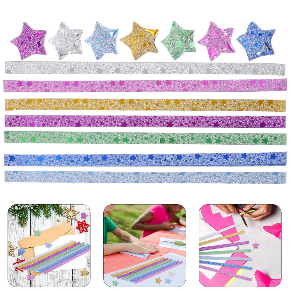 140pcs Decorative Star Origami Paper Star Paper Strips Colorful Origami